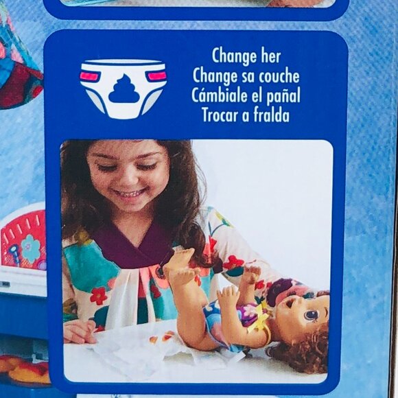 New in Box Baby Alive Snackin Treats Baby Doll With Curly Blonde Hair For Age 3+ - Picture 9 of 16